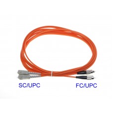 FC/UPC-SC/UPC MMDX-XX FC-SC多模雙芯光纖跳線 SC-FC多模雙芯光纖跳線 MM62.5 /125 3米   SC/UPC FC/UPC  多模双芯光纖  電信級 另有MM50 /125 多模光纖
